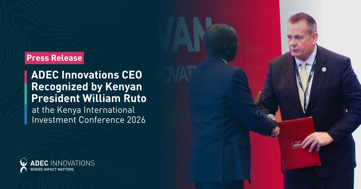 ADEC Innovations CEO Recognized by Kenyan President William Ruto at the Kenya International Investment Conference 2026 thumbnail